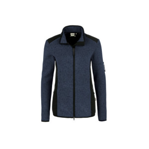 HAKRO Damen Strickfleecejacke - marine meliert