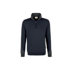 HAKRO Zip-Sweatshirt Contrast MIKRALINAR® - tinte/anthrazit