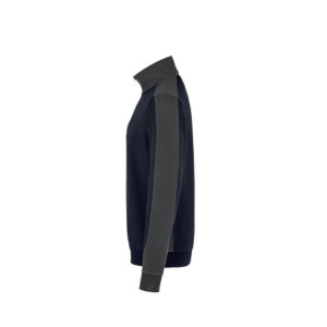 HAKRO Zip-Sweatshirt Contrast MIKRALINAR® - tinte/anthrazit