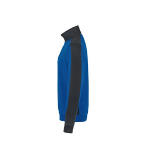 HAKRO Zip-Sweatshirt Contrast MIKRALINAR® - royalblau/anthrazit