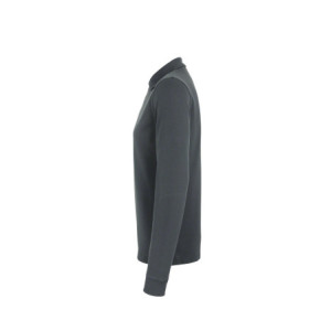 HAKRO Longsleeve-Poloshirt MIKRALINAR® - anthrazit