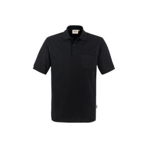 HAKRO Pocket-Poloshirt MIKRALINAR® - schwarz