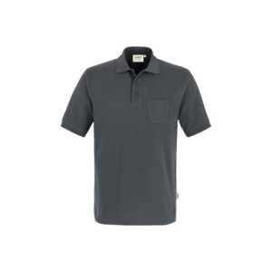 HAKRO Pocket-Poloshirt MIKRALINAR® - anthrazit