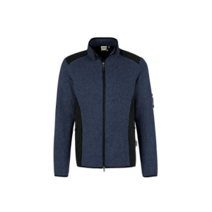HAKRO Strickfleecejacke - marine meliert