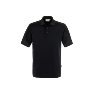 HAKRO Poloshirt Contrast MIKRALINAR® - schwarz/anthrazit