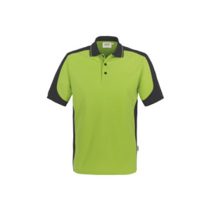HAKRO Poloshirt Contrast MIKRALINAR® - kiwi/anthrazit