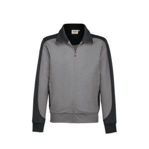 HAKRO Sweatjacke Contrast MIKRALINAR® - titan/anthrazit