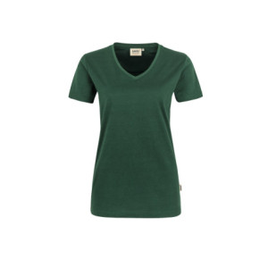 HAKRO Damen V-Shirt MIKRALINAR® - tanne