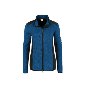 HAKRO Damen Strickfleecejacke - royalblau meliert