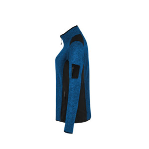HAKRO Damen Strickfleecejacke - royalblau meliert