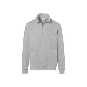 HAKRO Zip-Sweatshirt Premium - ash meliert